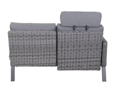2. Bild von Loungesofa Textil grau ca. 138 x 74 x 85 cm
