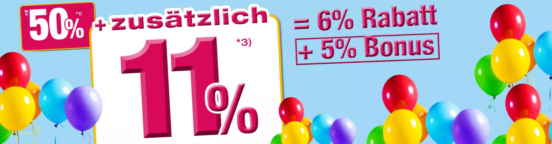 Jetzt 6% Rabatt auf Möbel und zuästzlich 5% Bonus auf die kostenlose Premiumcard