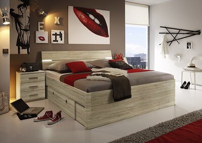 2. Bild von Bett ca. 215 x 97 x 185 cm Dreamoro braun