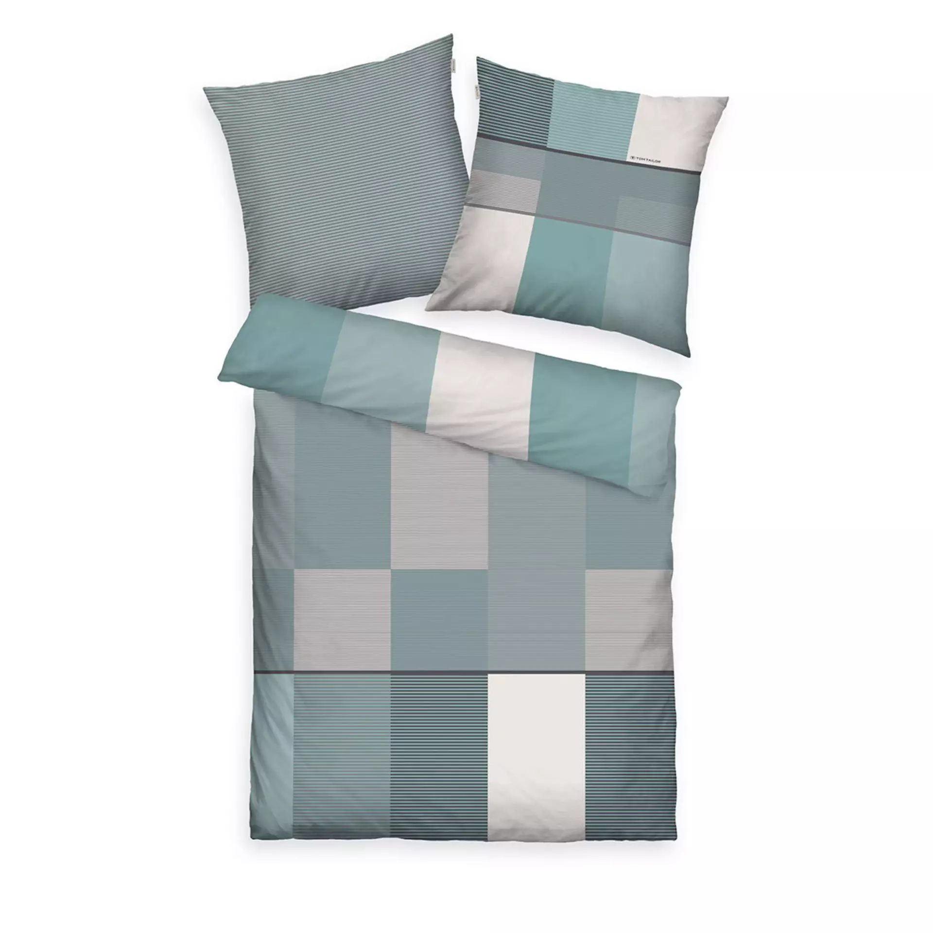 Satin-Bettwäsche Karo Tom Tailor Textil 155 x 220 cm
