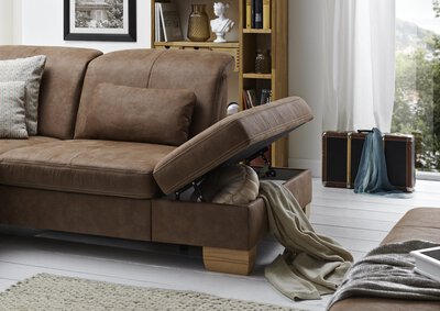 4. Bild von Polstergarnitur Polyester braun VALMONDO