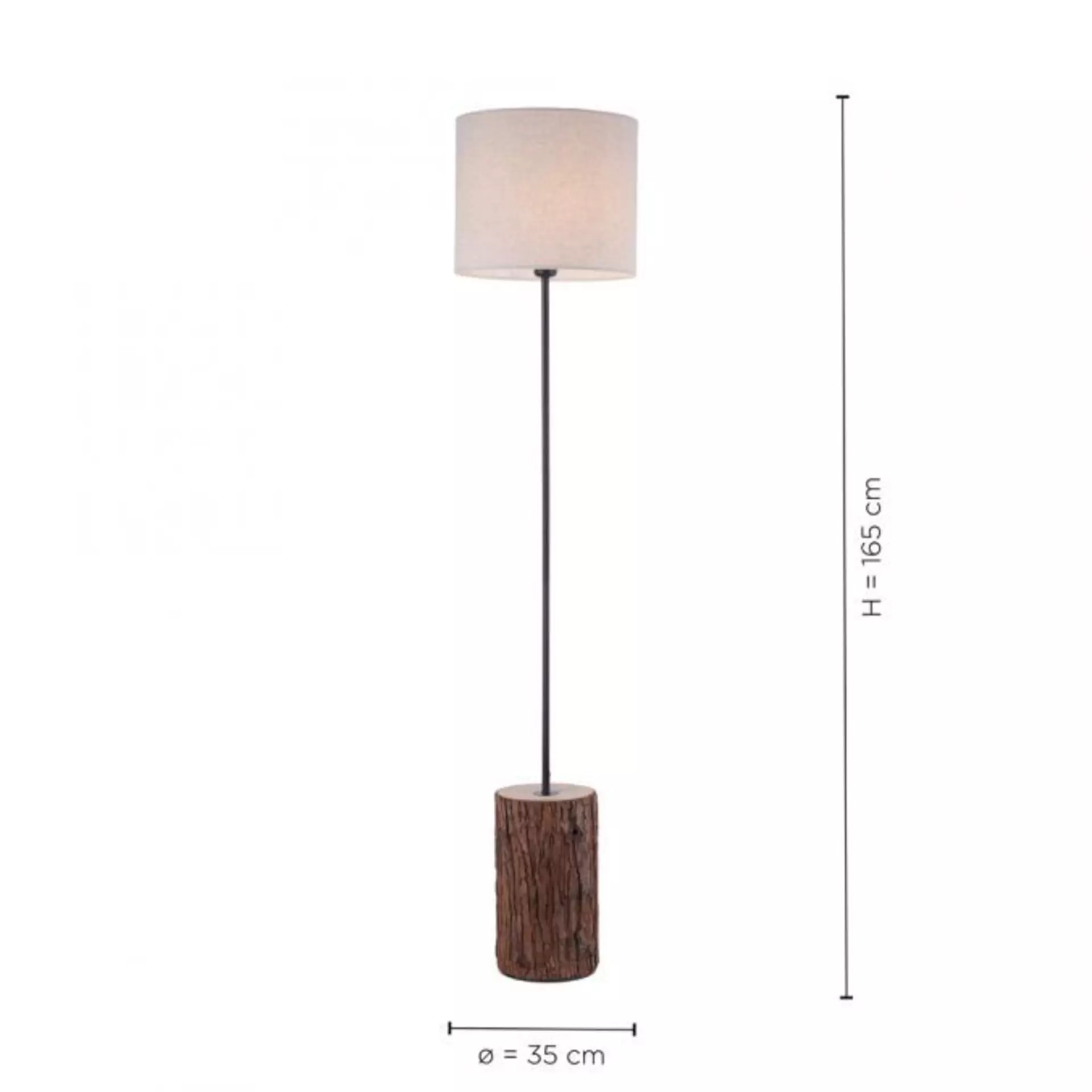 Stehleuchte BARK JUST LIGHT Textil 35 x 165 x 35 cm