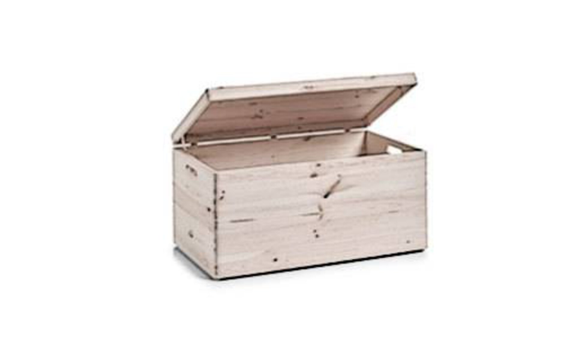 Holzkiste mit leicht geöffnetem Deckel steht Sinnbildlich für alle Truhen und Kisten.