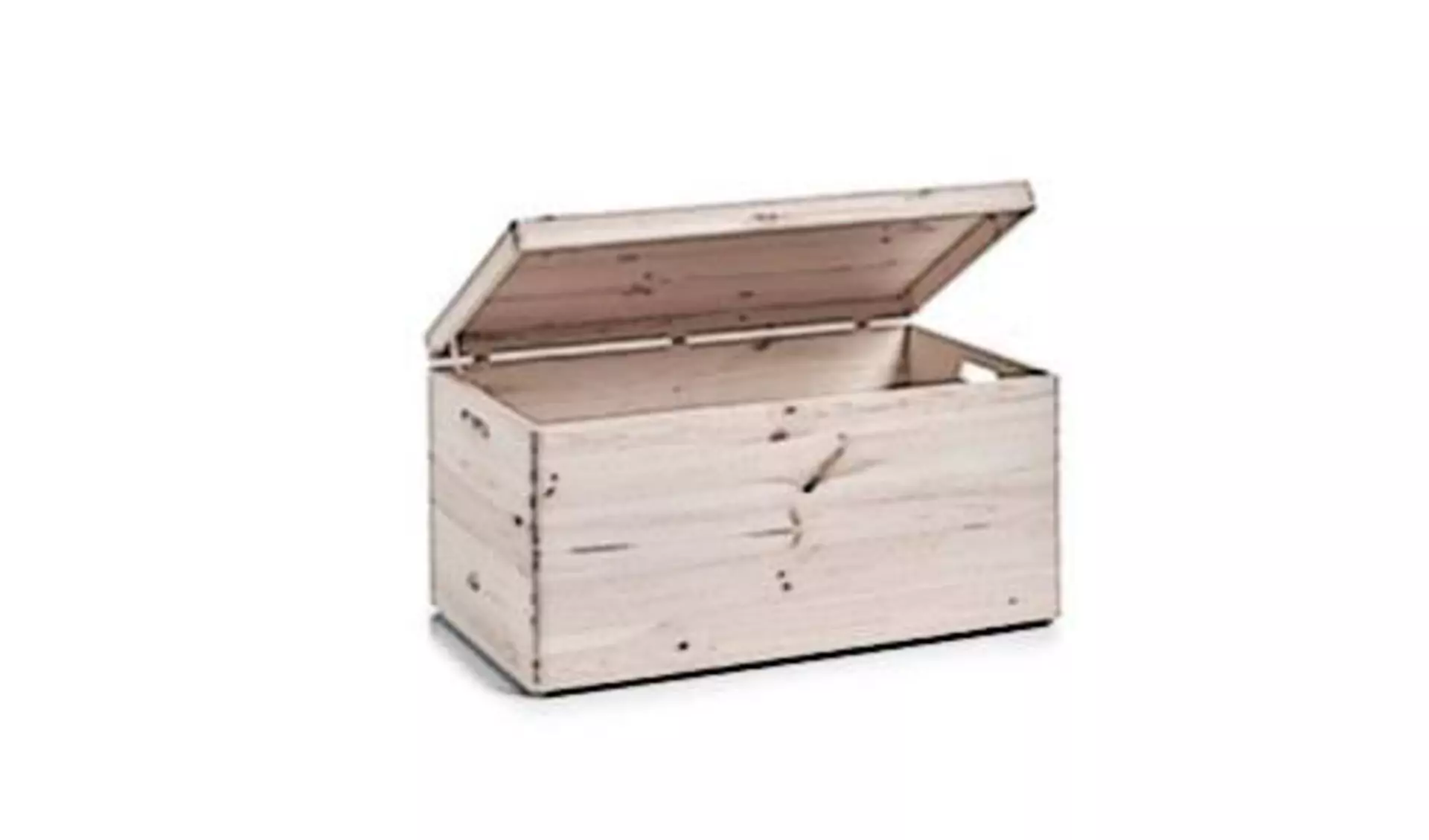 Holzkiste mit leicht geöffnetem Deckel steht Sinnbildlich für alle Truhen und Kisten.