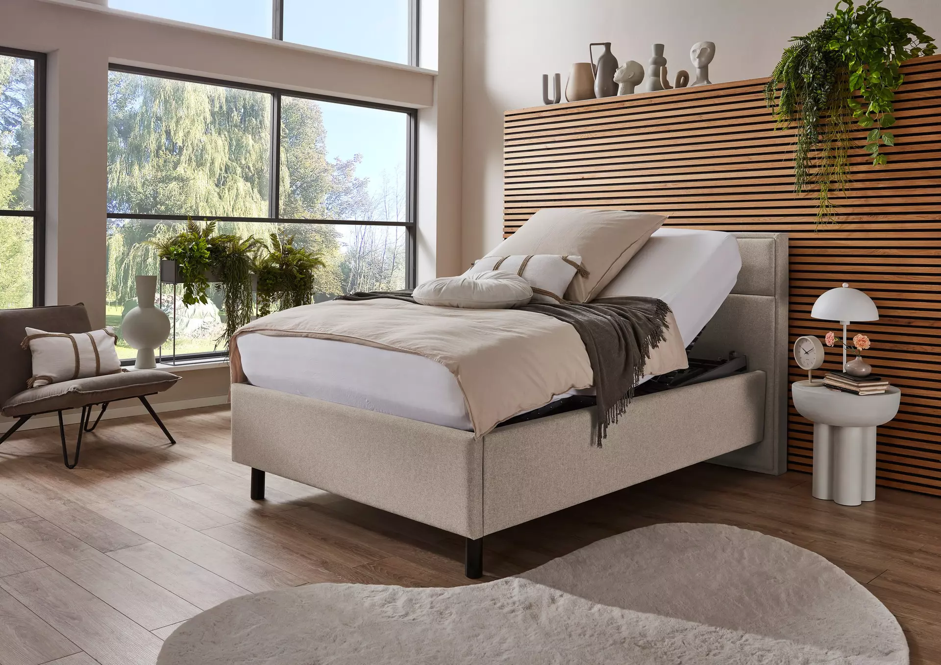 Polsterbett Lift Up Meise Möbel Textil 142 x 120 x 217 cm