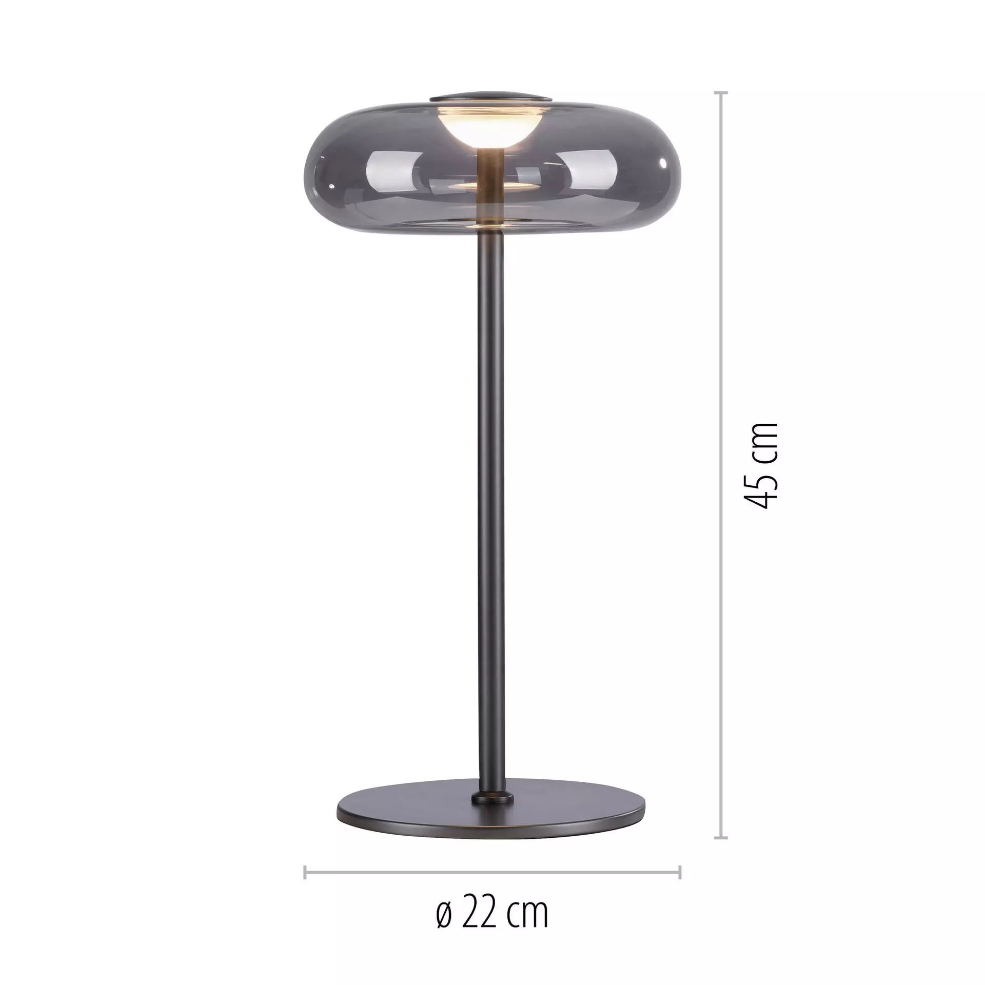 Tischleuchte SW POSH SCHÖNER WOHNEN-Kollektion Metall 22 x 45 x 22 cm