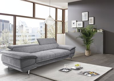 Bild von Sofa 2-Sitzer Polyester grau MONDO