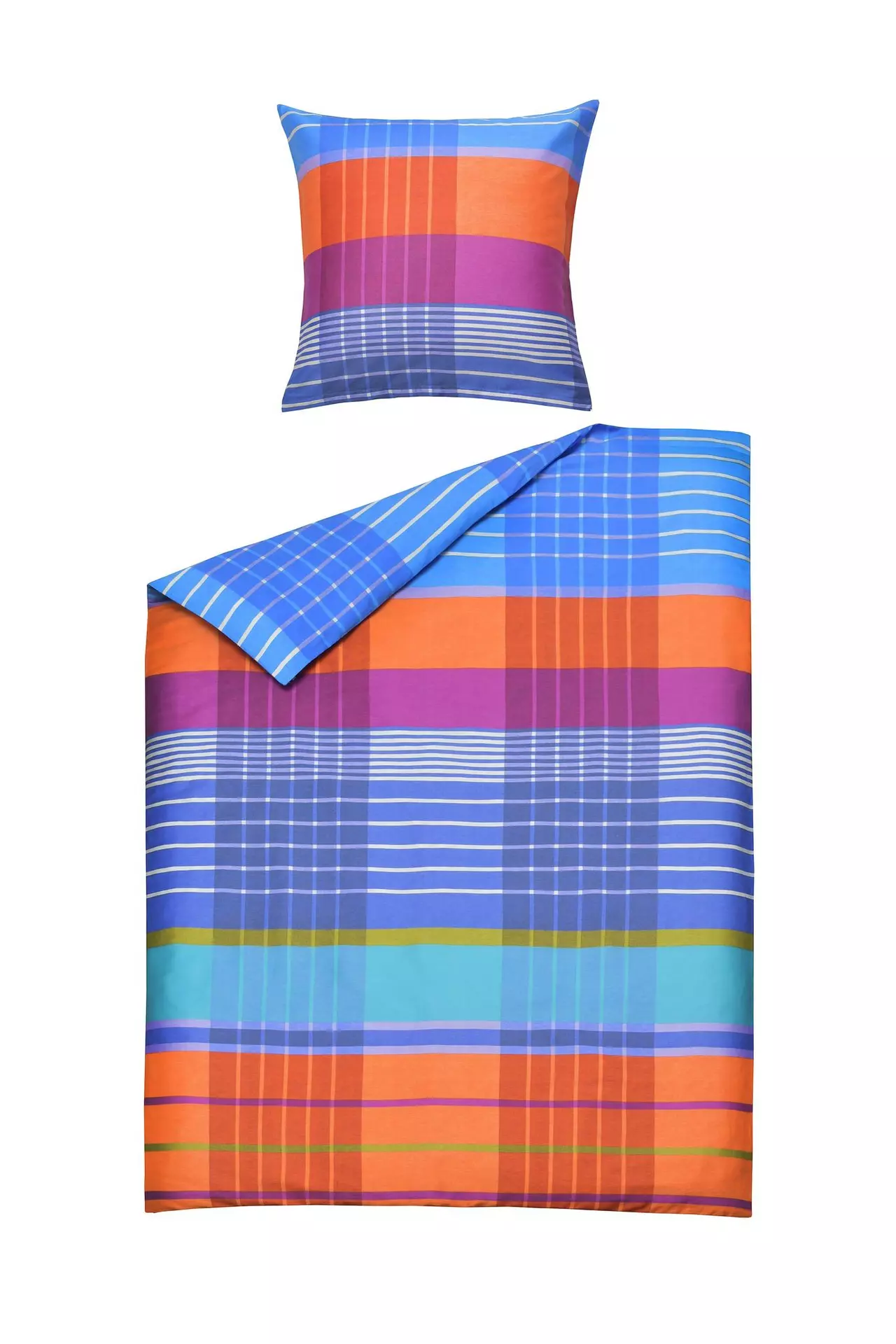 Satin-Bettwäsche Viola Karo Casa Nova Textil 135 x 200 cm