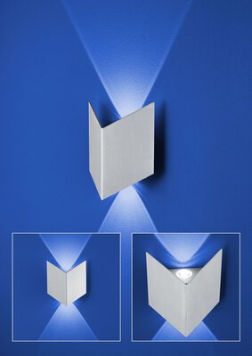 Bild von Wand-Aussenleuchte LED silber