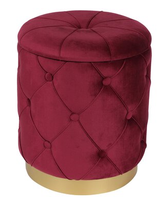 Bild von Hocker Polyester rot CELECT