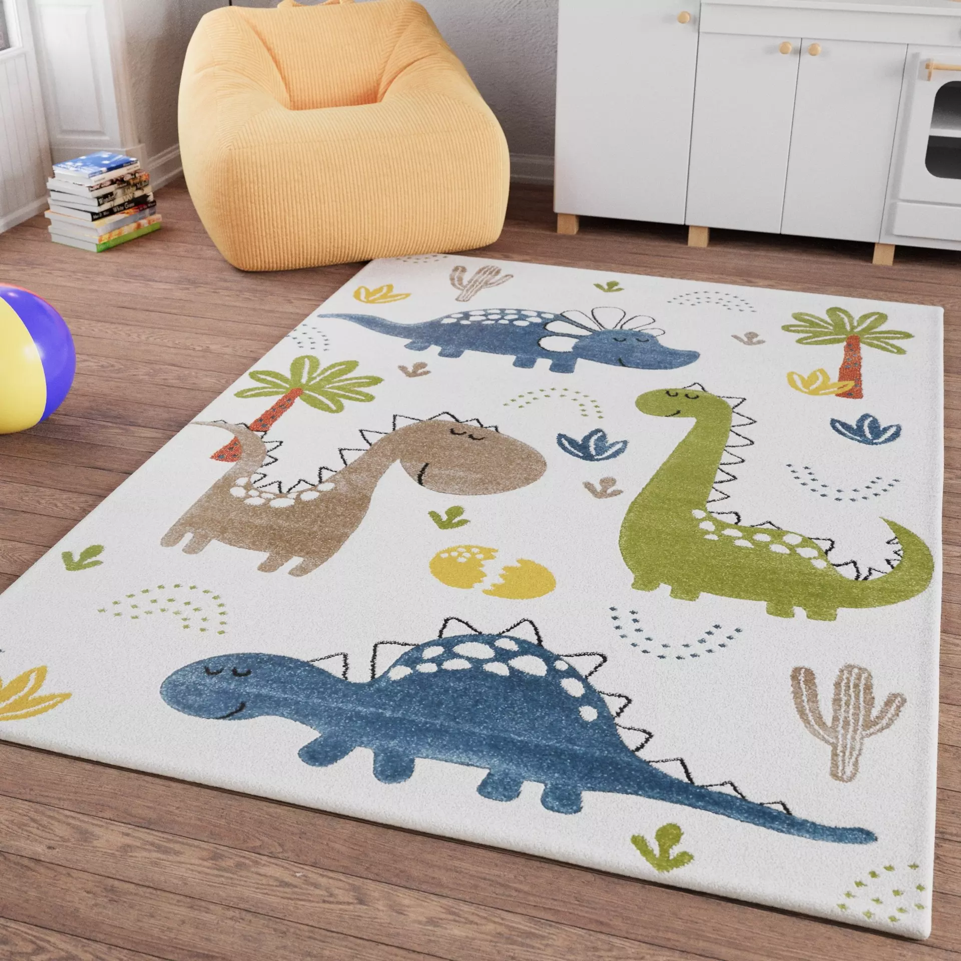 Kinderteppich Dino & Friends Smart Kids Textil 80 x 1 x 150 cm