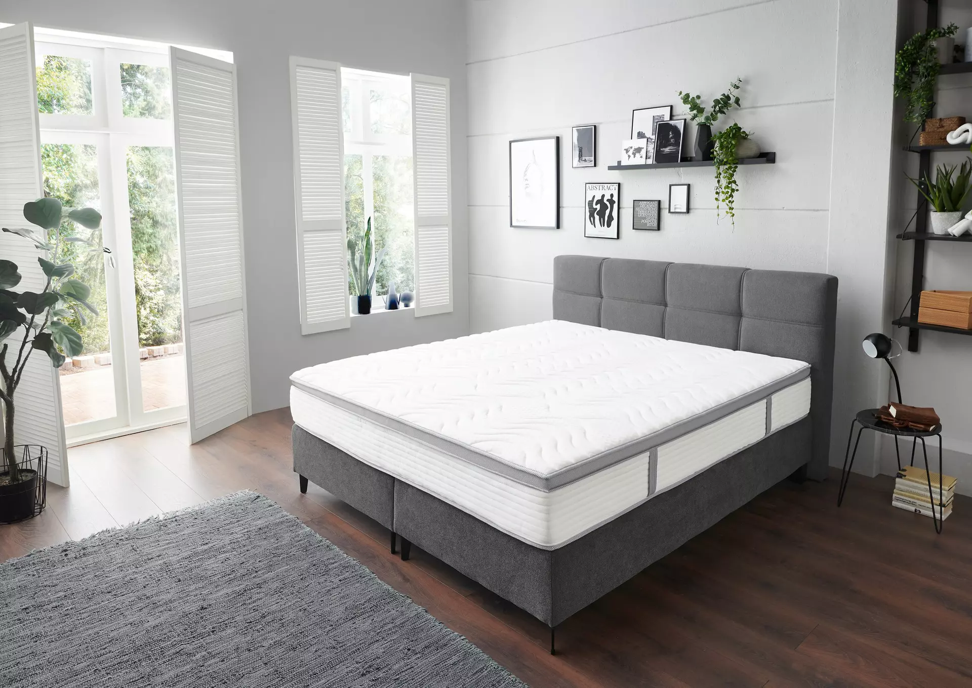 Boxspringbett BX2570 Sun Garden Textil 188 x 112 x 217 cm