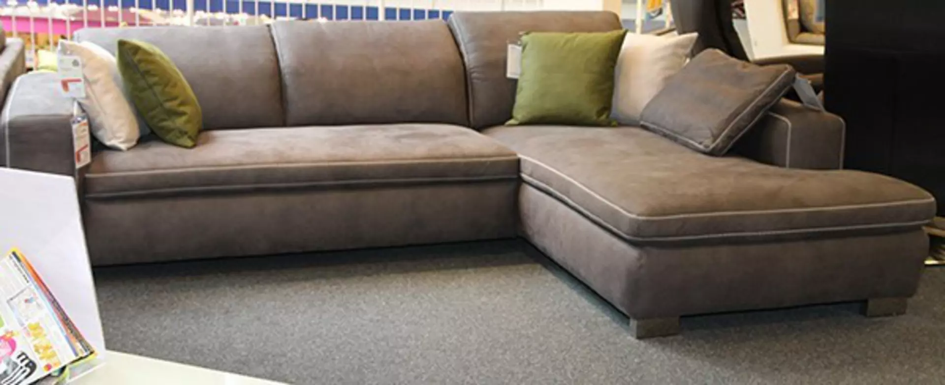 Ecksofa LAKEWOOD LASCONDO Textil 212 x 78 x 299 cm