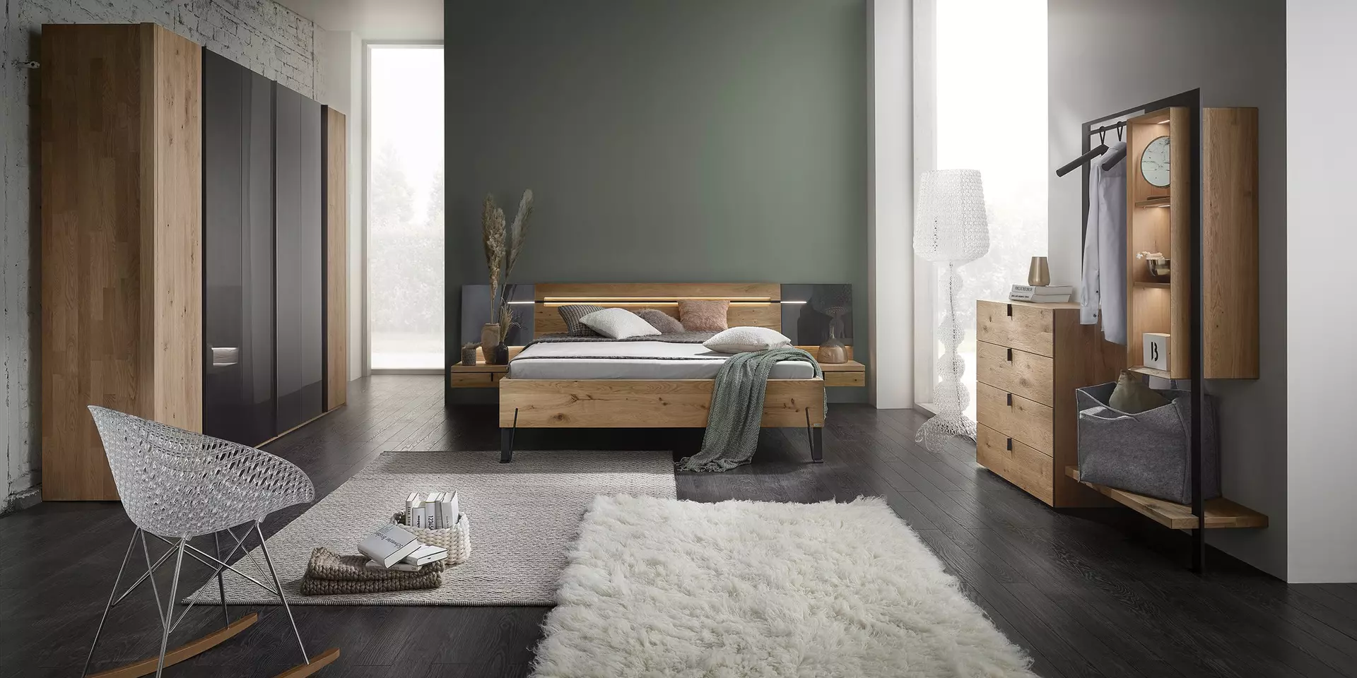 Schlafzimmer CUBO Thielemeyer Holz 332 x 95 x 222 cm