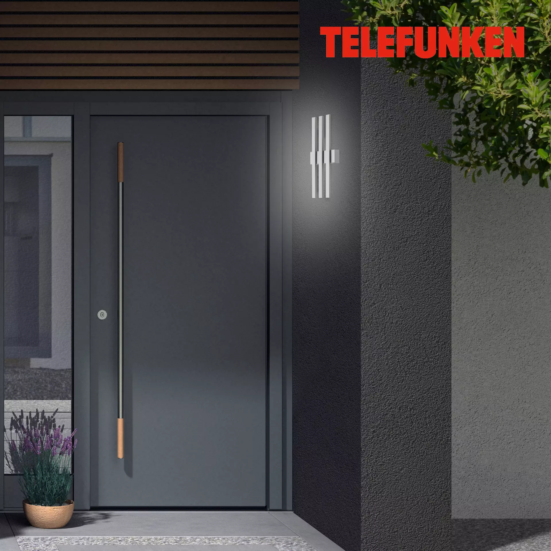 Wand-Aussenleuchte TELEFUNKEN Außenleuchte Telefunken Metall 15 x 4 x 37 cm