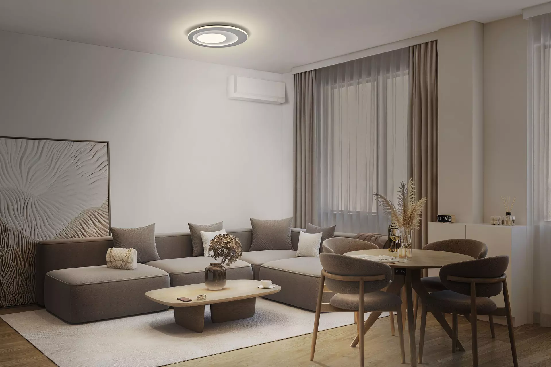 Deckenleuchte Orbis Spiral Gray OSRAM Metall 