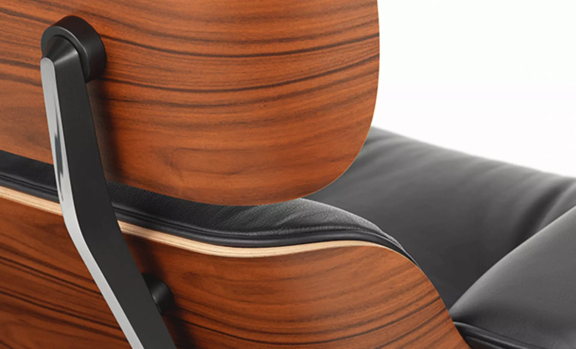 Ergonomisch geformte Sitz- und Rückenschalen mit feiner Holzmaserung