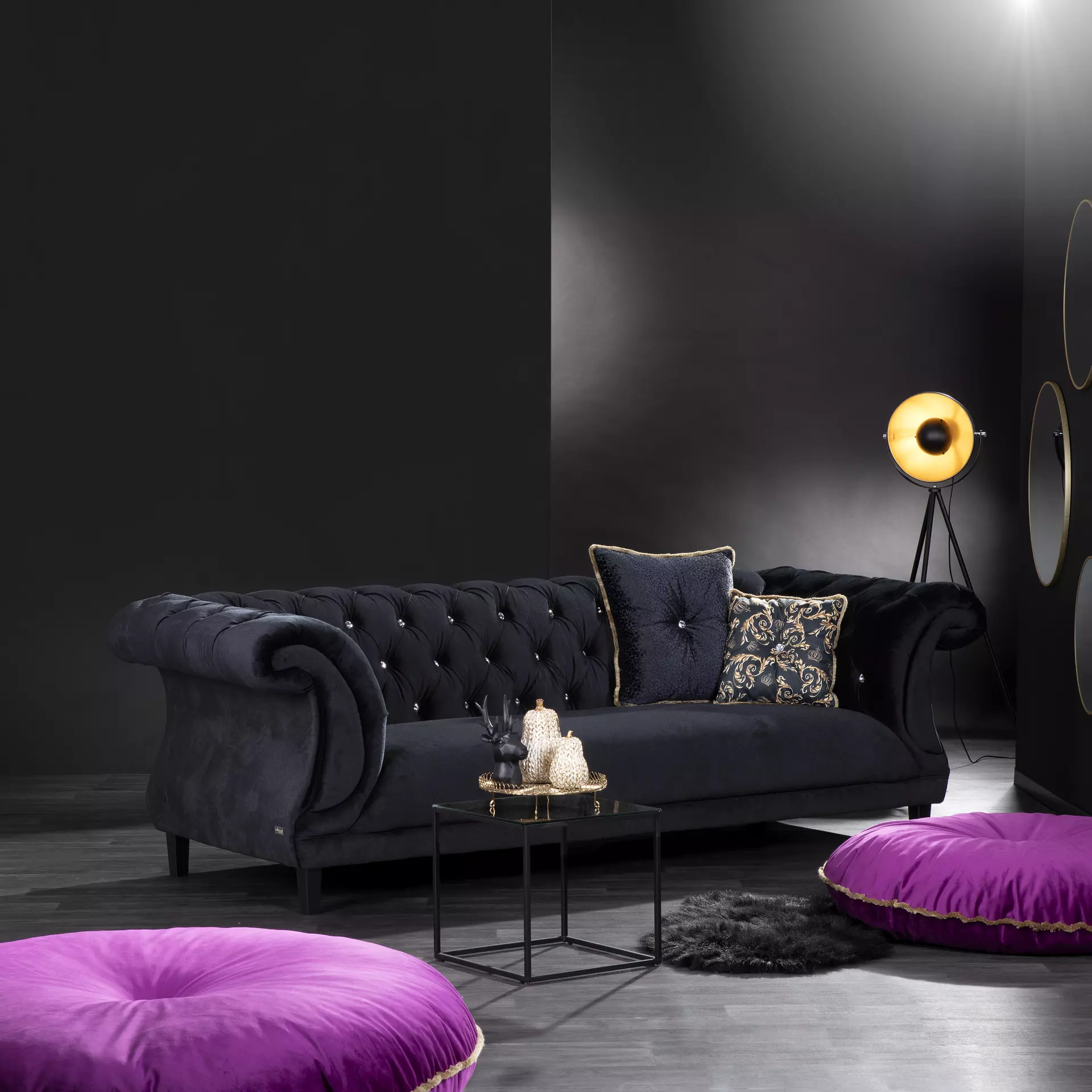 Sofa 3-Sitzer ILLUMINATA Glööckler by Max Winzer Textil 100 x 80 x 253 cm