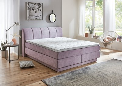 Bild von Boxspringbett ca. 218 x 108 x 188 cm Sun Garden rosa