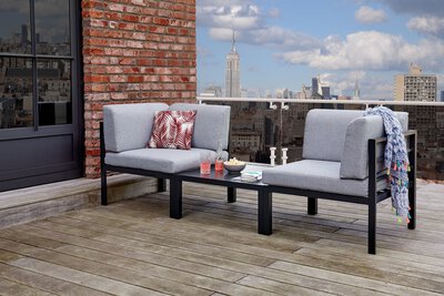 3. Bild von Gartentisch Metall grau ca. 73 x 32 x 74 cm