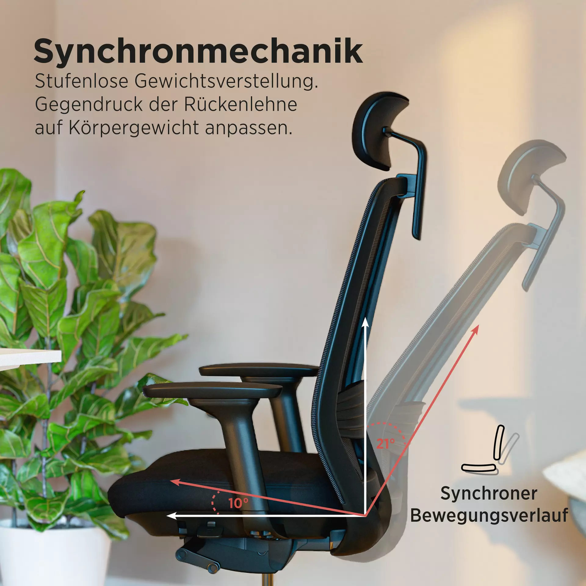 Büro-Drehstuhl ELOVIE SWIVEL Nowy Styl Textil 64 x 101 x 64 cm