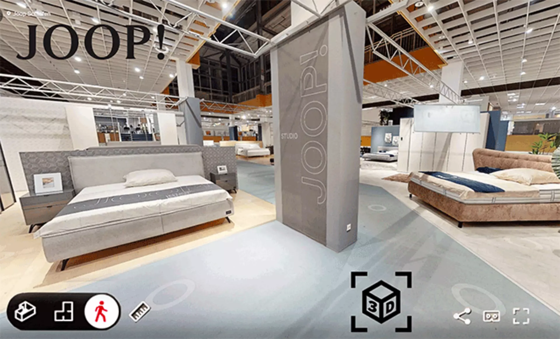 Jetzt virtuell durch das Joop Schlafzimmer-Studio bei Möbel Inhofer gehen