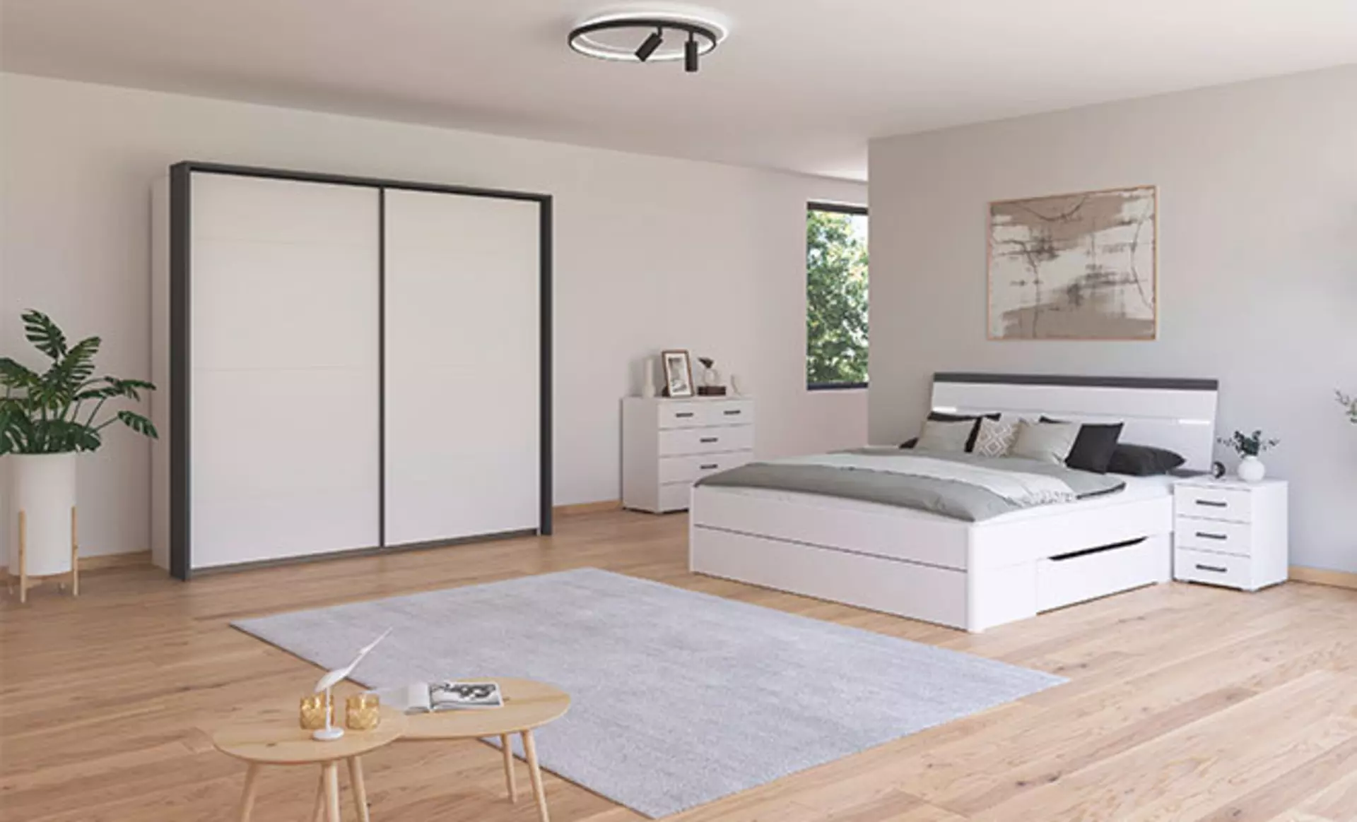 Komplett Schlafzimmer in weiß