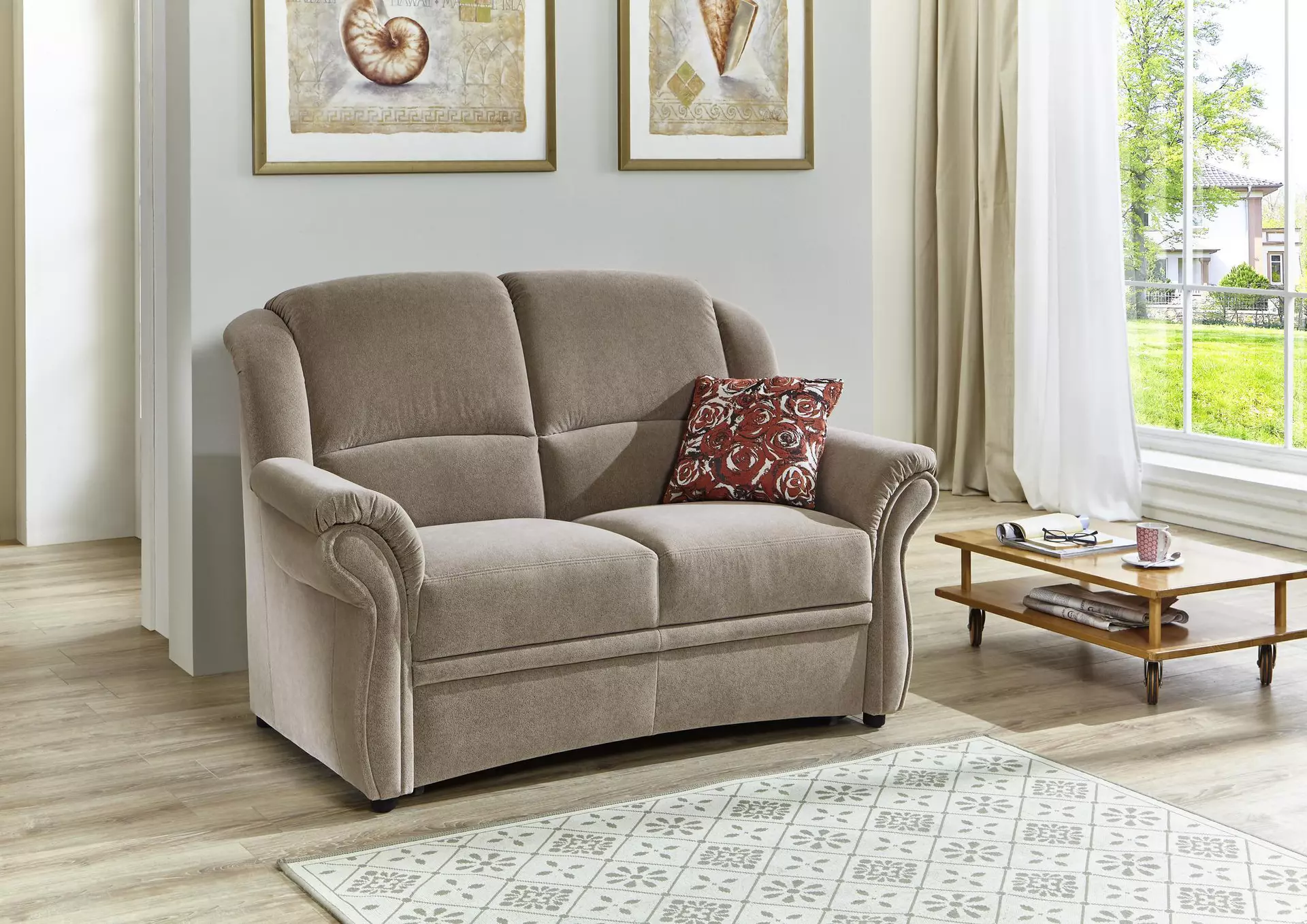 Sofa 2-Sitzer Systempolster Textil 89 x 98 x 148 cm