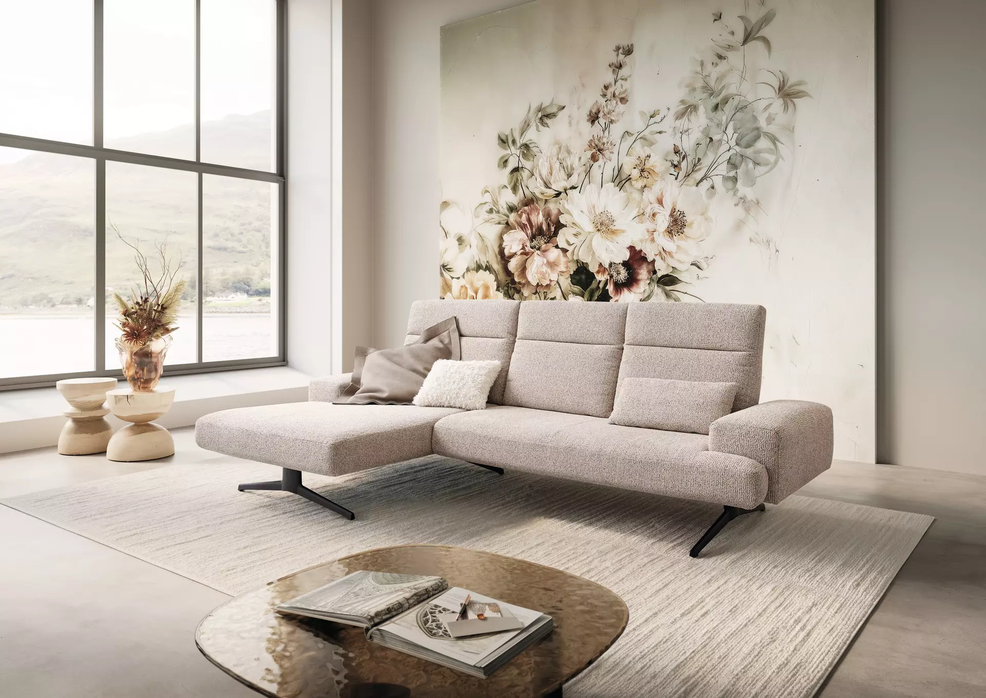 Polstergarnitur CLAYTON Koinor Textil 161 x 70 x 271 cm