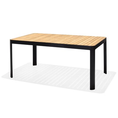 Bild von Gartentisch Metall schwarz ca. 161 x 75 x 95 cm