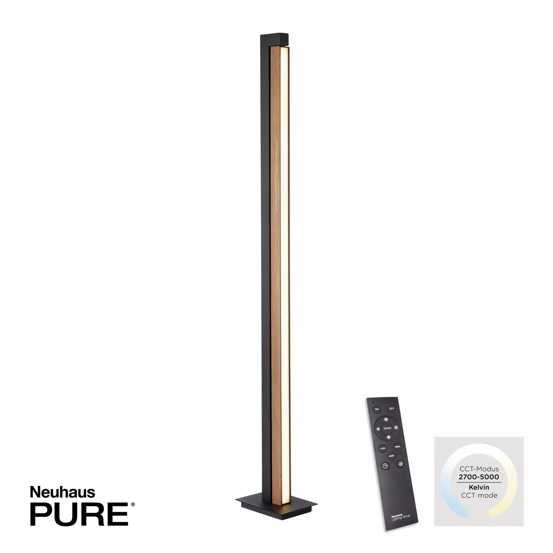 Stehleuchte PURE-LINES Paul Neuhaus Metall 22 x 155 x 16 cm