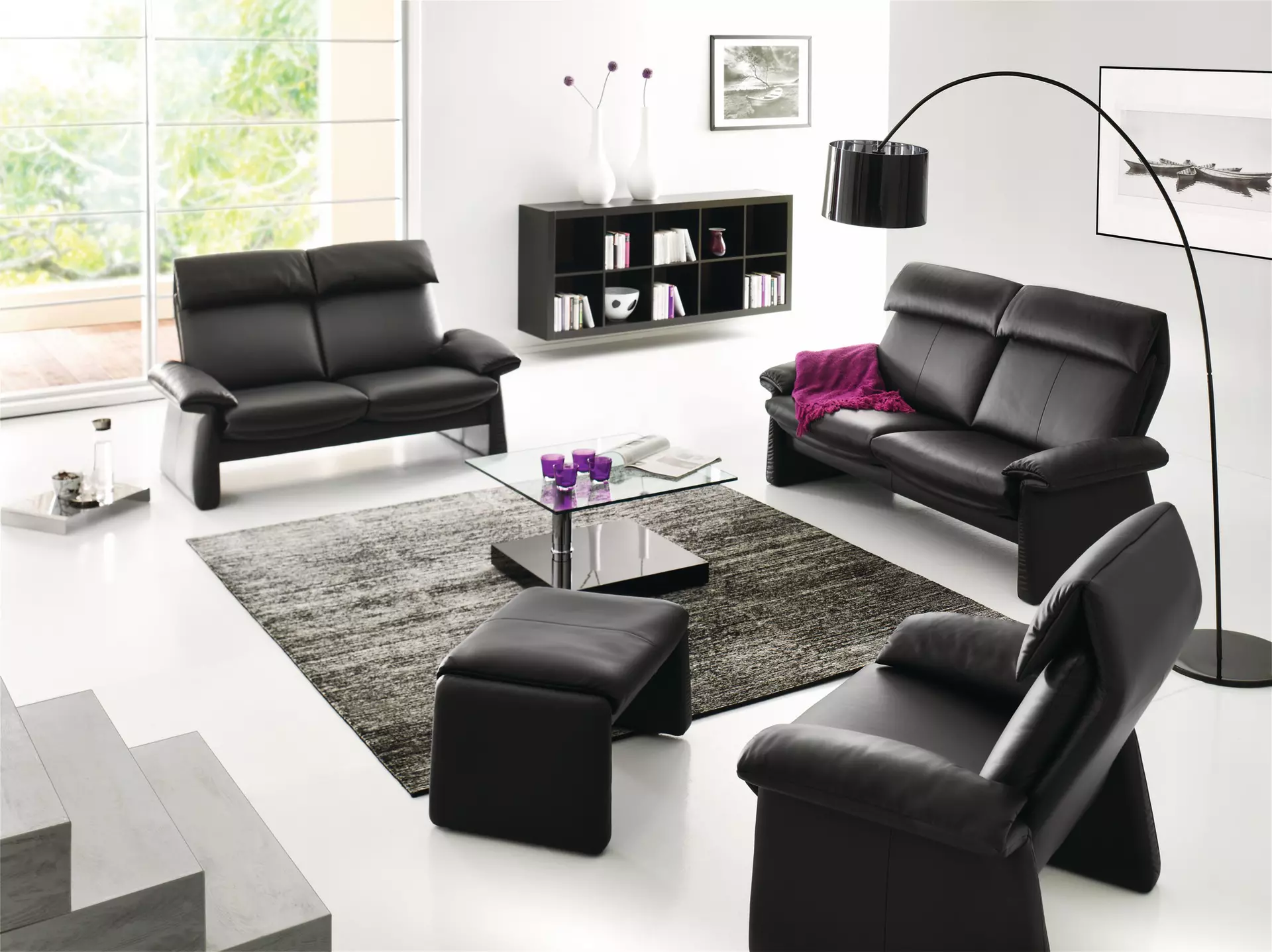 Sofa 2,5-Sitzer LUGANO Erpo Leder 88 x 79 x 191 cm