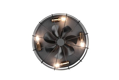 3. Bild von Deckenventilator Reality Leuchten Metall schwarz
