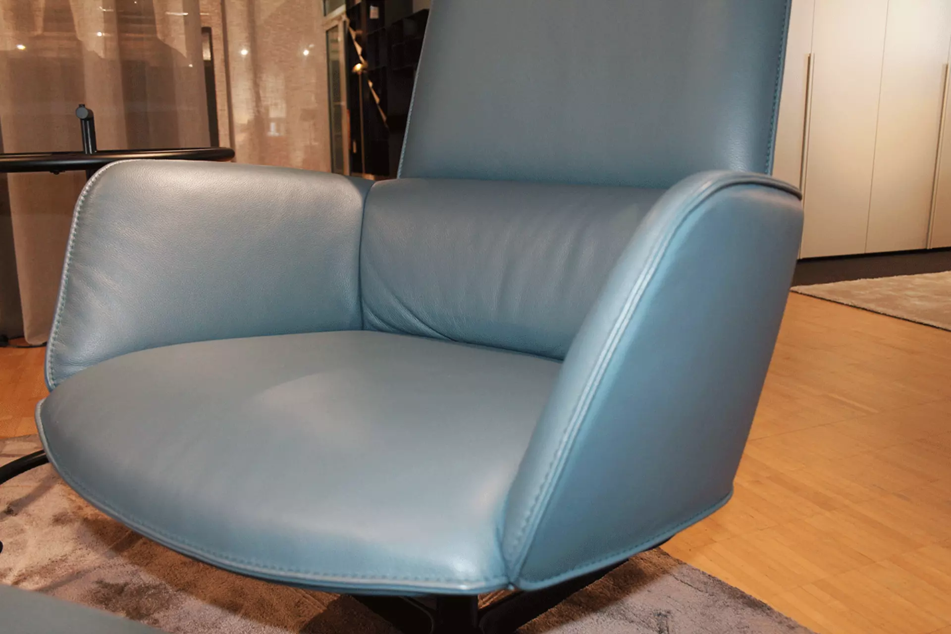 Detailansicht der Sitzschale des REX Relaxsessels