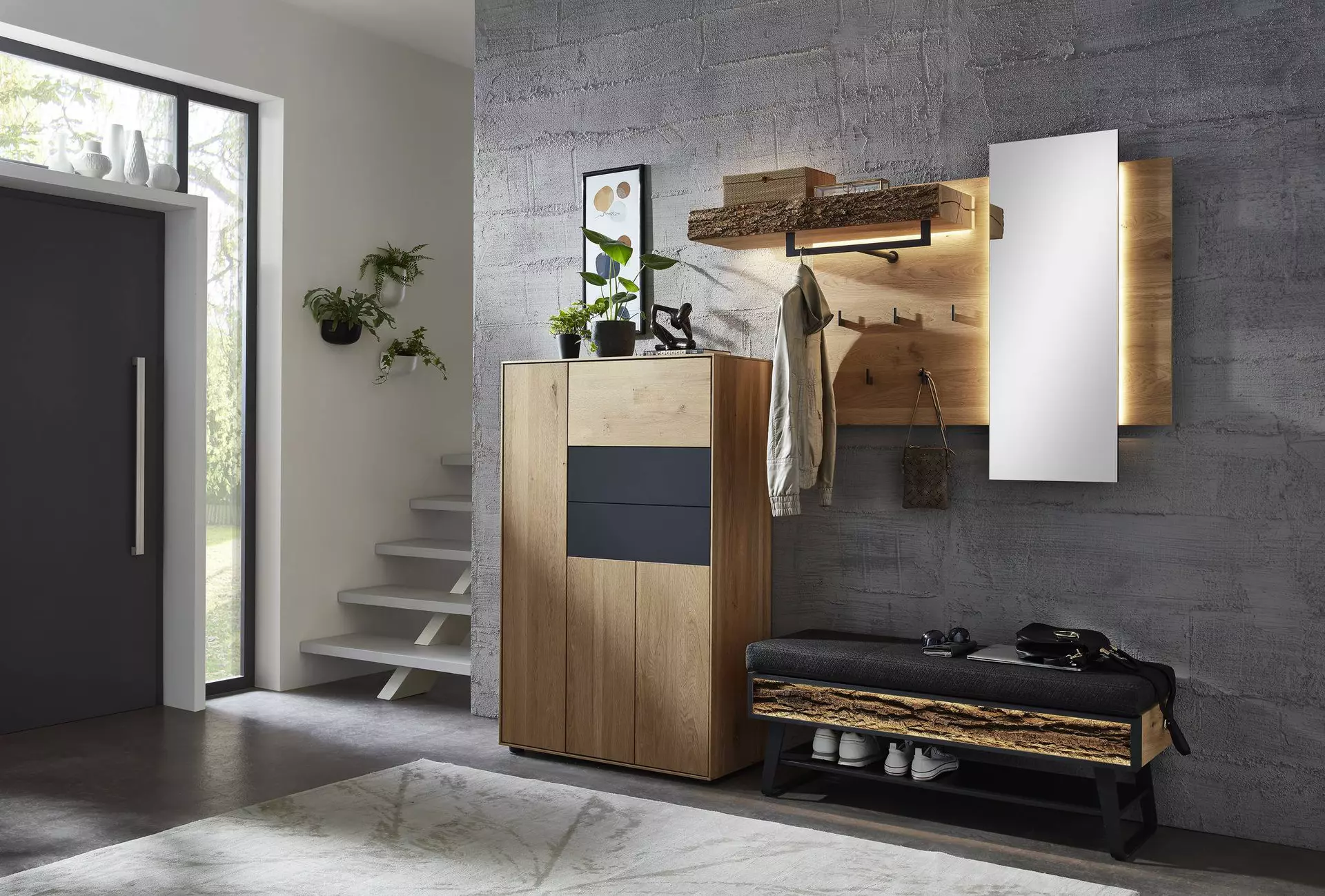 Sitzbank RUNA Hartmann - Massivholzmöbel Textil 41 x 48 x 118 cm
