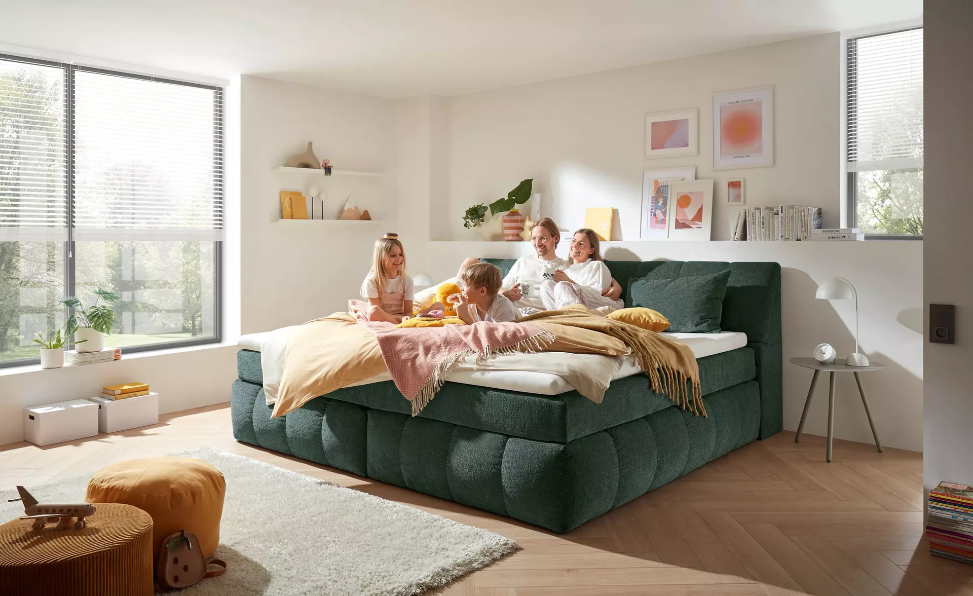 Boxspringbett BEARFORD ED-Lifestyle Textil 250 x 106 x 240 cm