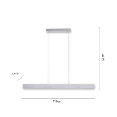 10. Bild von Hängeleuchte LED Fernbedienung silber