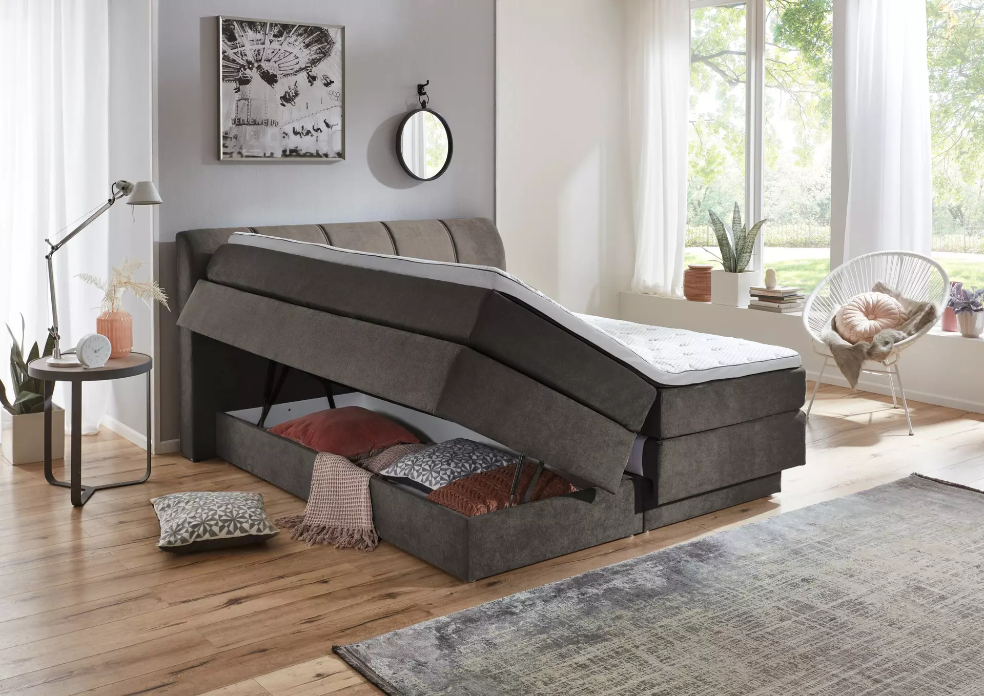 Boxspringbett BX2240 BXSet 180X200 MT L 50442-610 Sun Garden Textil 188 x 108 x 218 cm