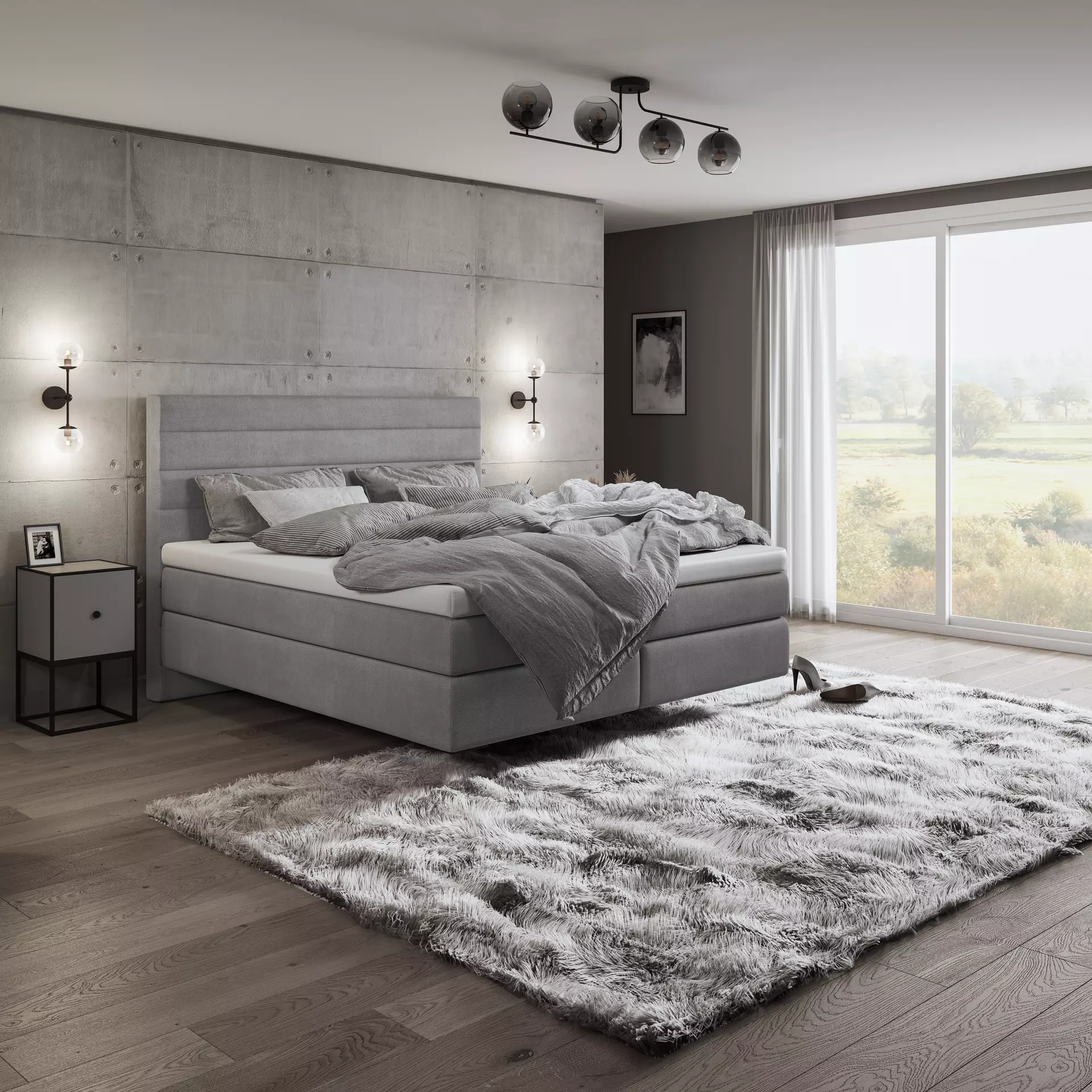 Boxspringbett LIFESTYLE LINEA CUBIC Schlaraffia Textil 