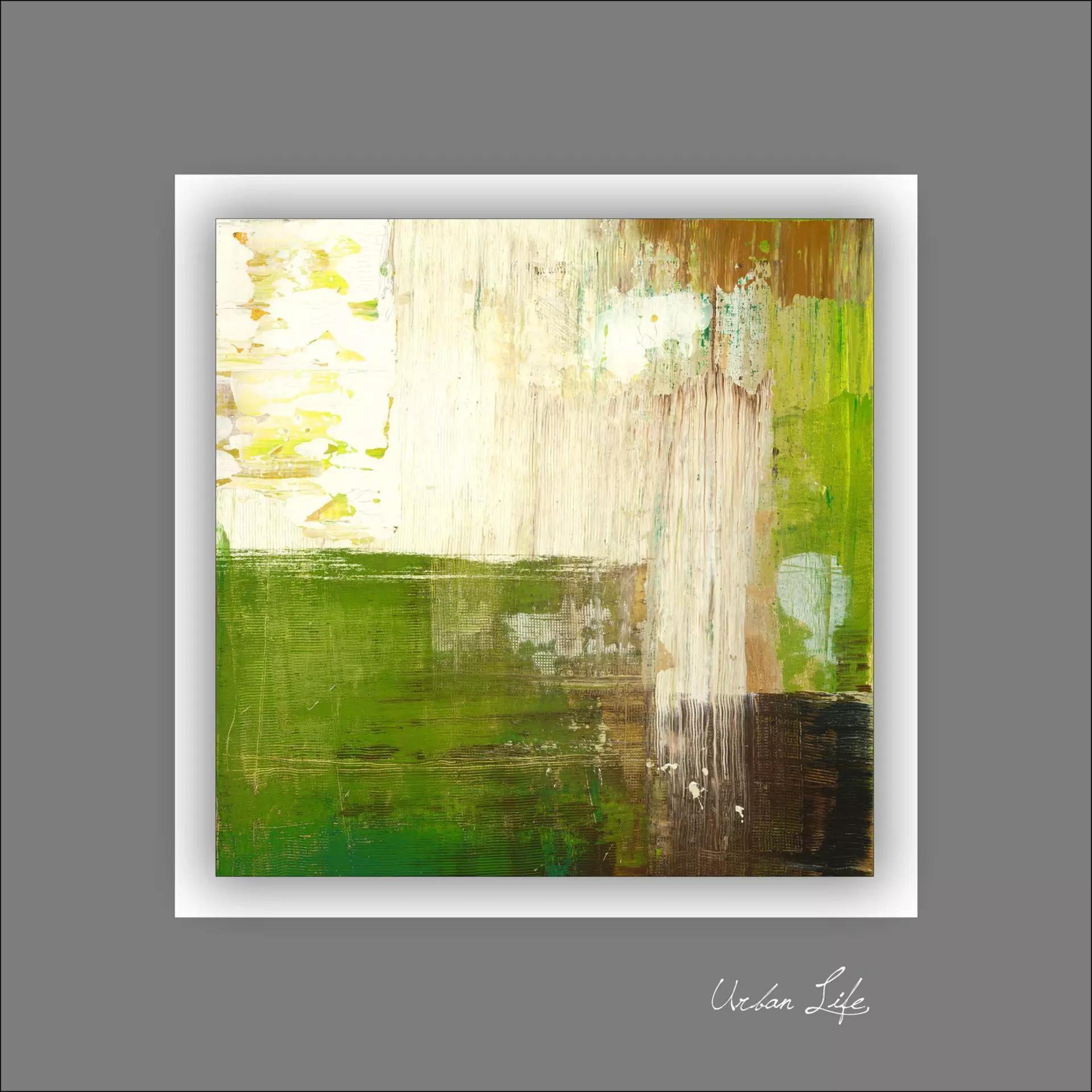 Bild Green fields III Pro-Art Metall 50 x 50 x 1 cm