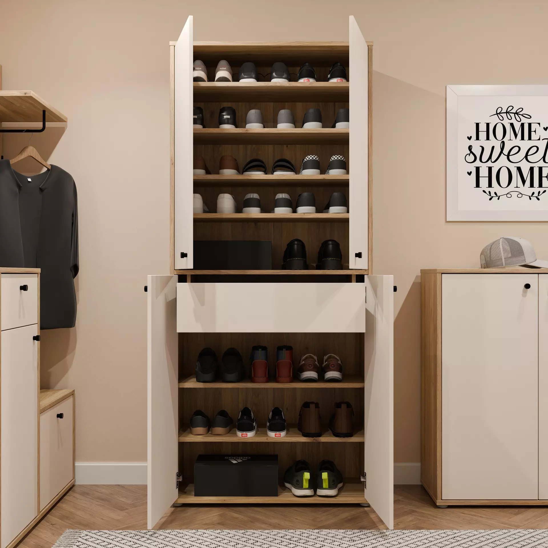 Schuhschrank KENDRAY Forte Holzwerkstoff 34 x 191 x 83 cm