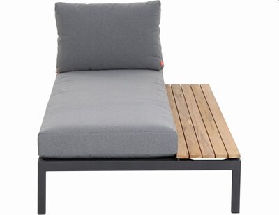 4. Bild von Loungesofa Textil grau ca. 102 x 70 x 172 cm