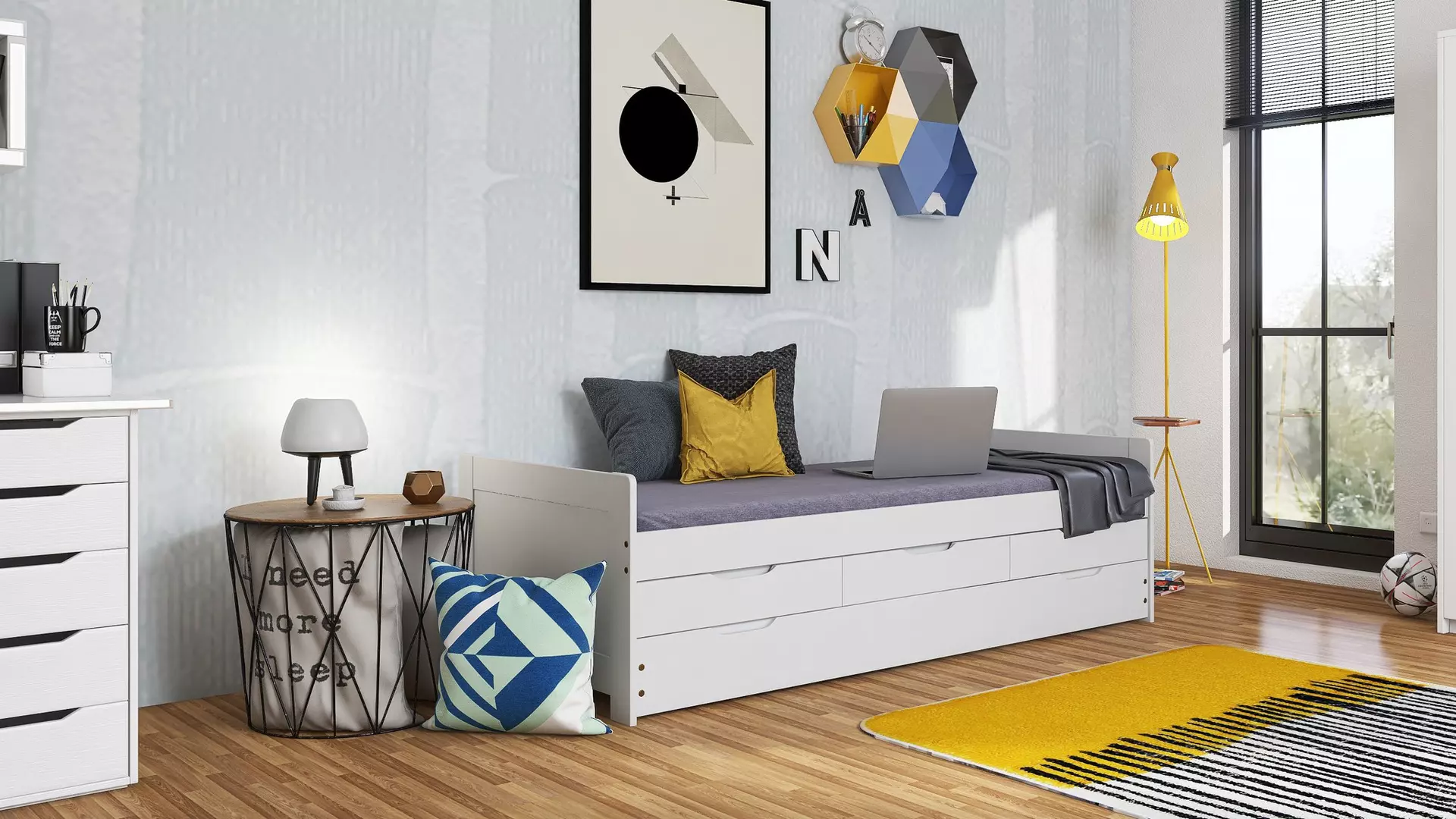 Kinderbett Desert rain Inter Link Holz 98 x 63 x 205 cm