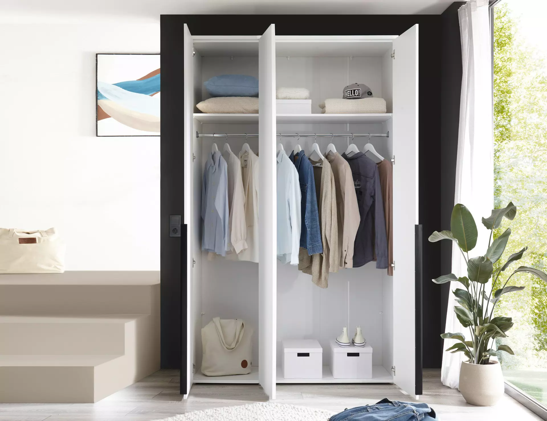 Drehtürenschrank KEVO Dreamoro Holzwerkstoff 52 x 225 x 135 cm