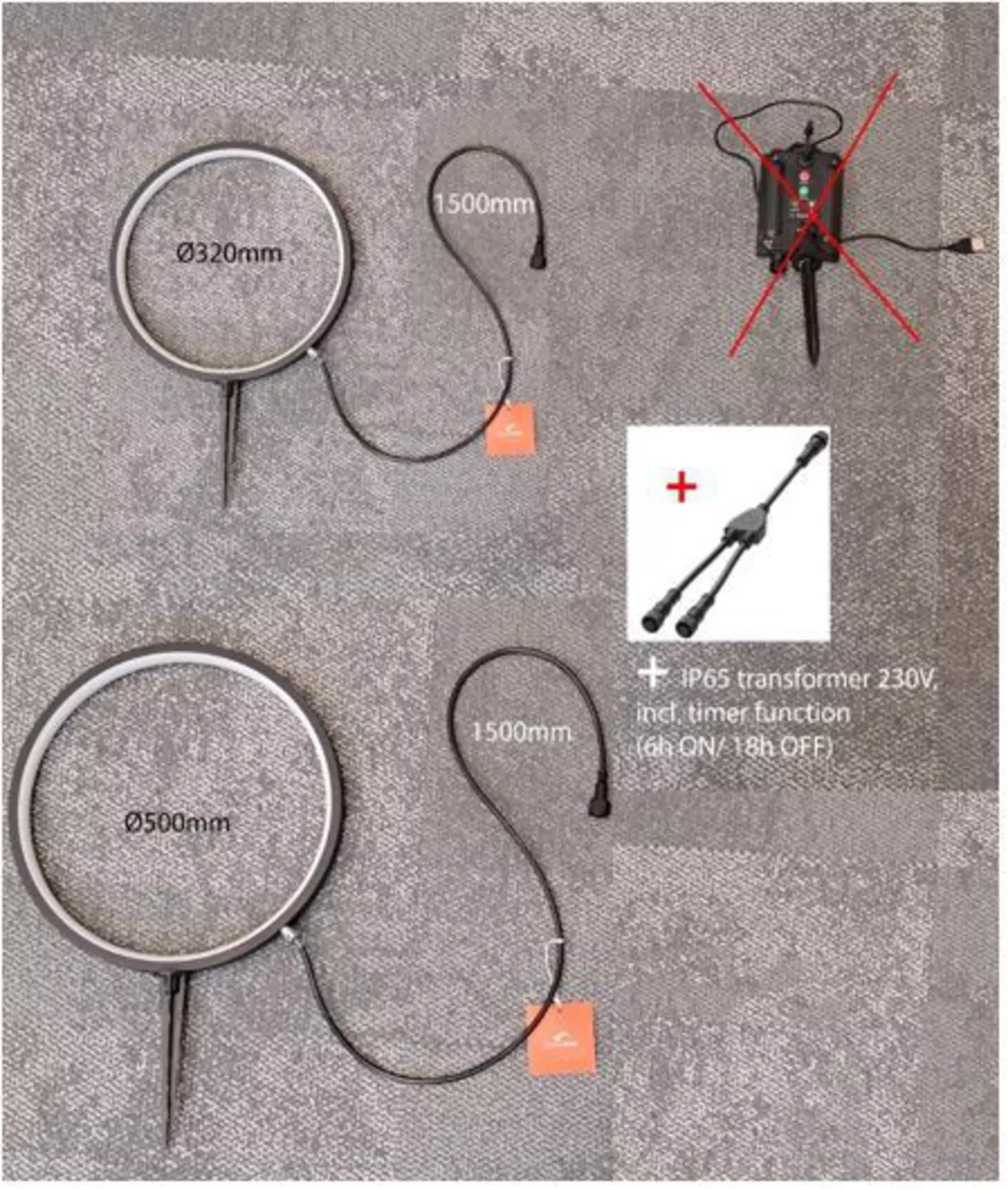 Gartenspieß ZIRKULU JUST LIGHT Metall 50 x 66 x 50 cm