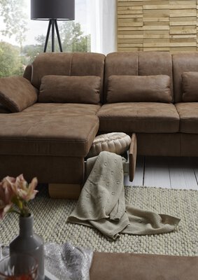 2. Bild von Polstergarnitur Polyester braun VALMONDO
