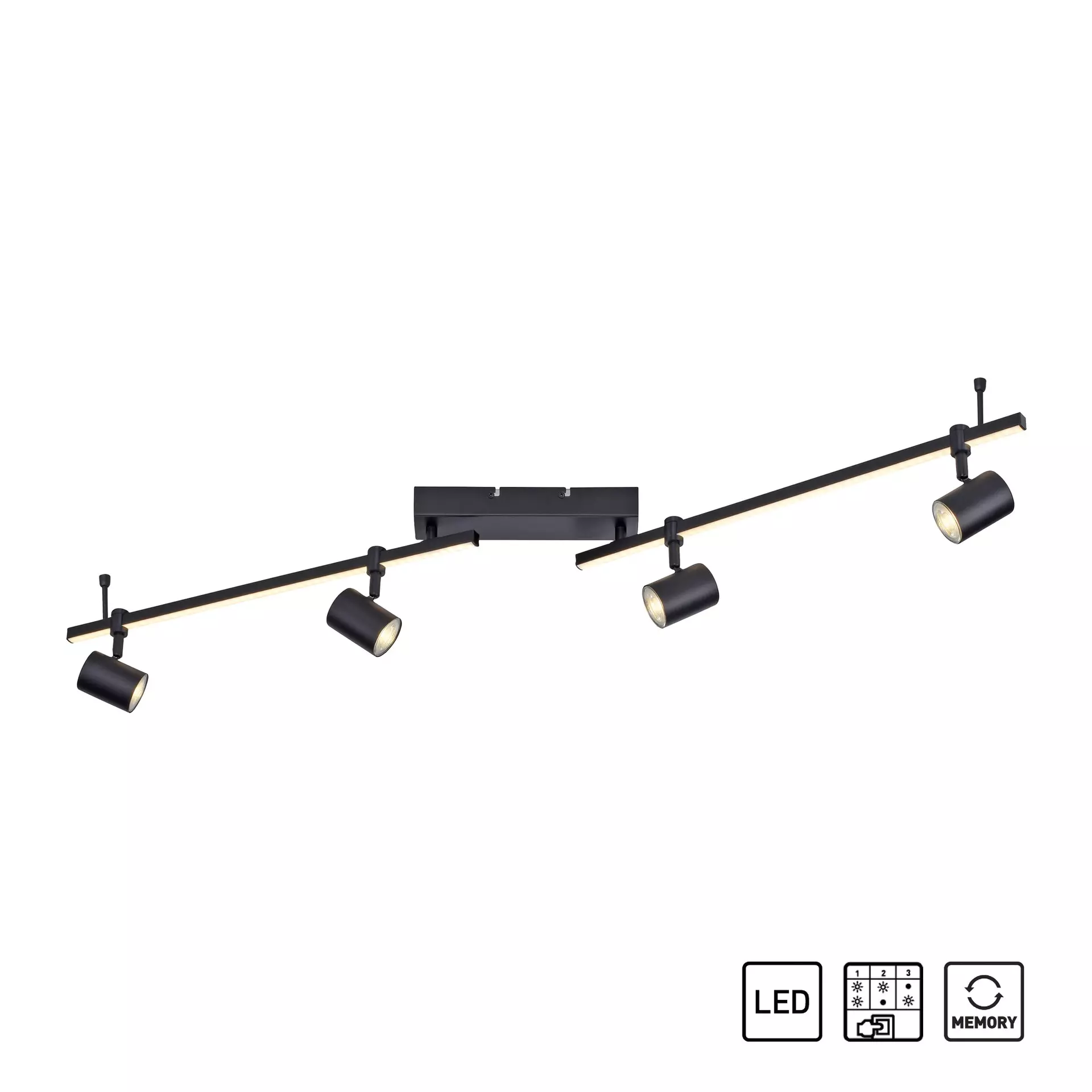 Deckenleuchte BARIK Paul Neuhaus Metall 123 x 18 x 101 cm