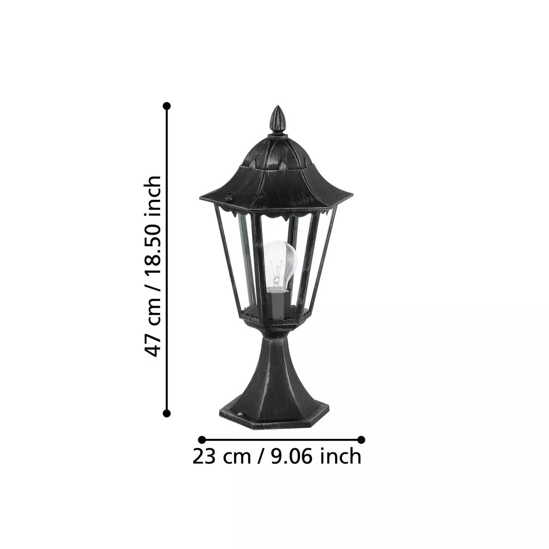 Wege-Außenleuchte NAVEDO Eglo Metall 23 x 47 x 23 cm