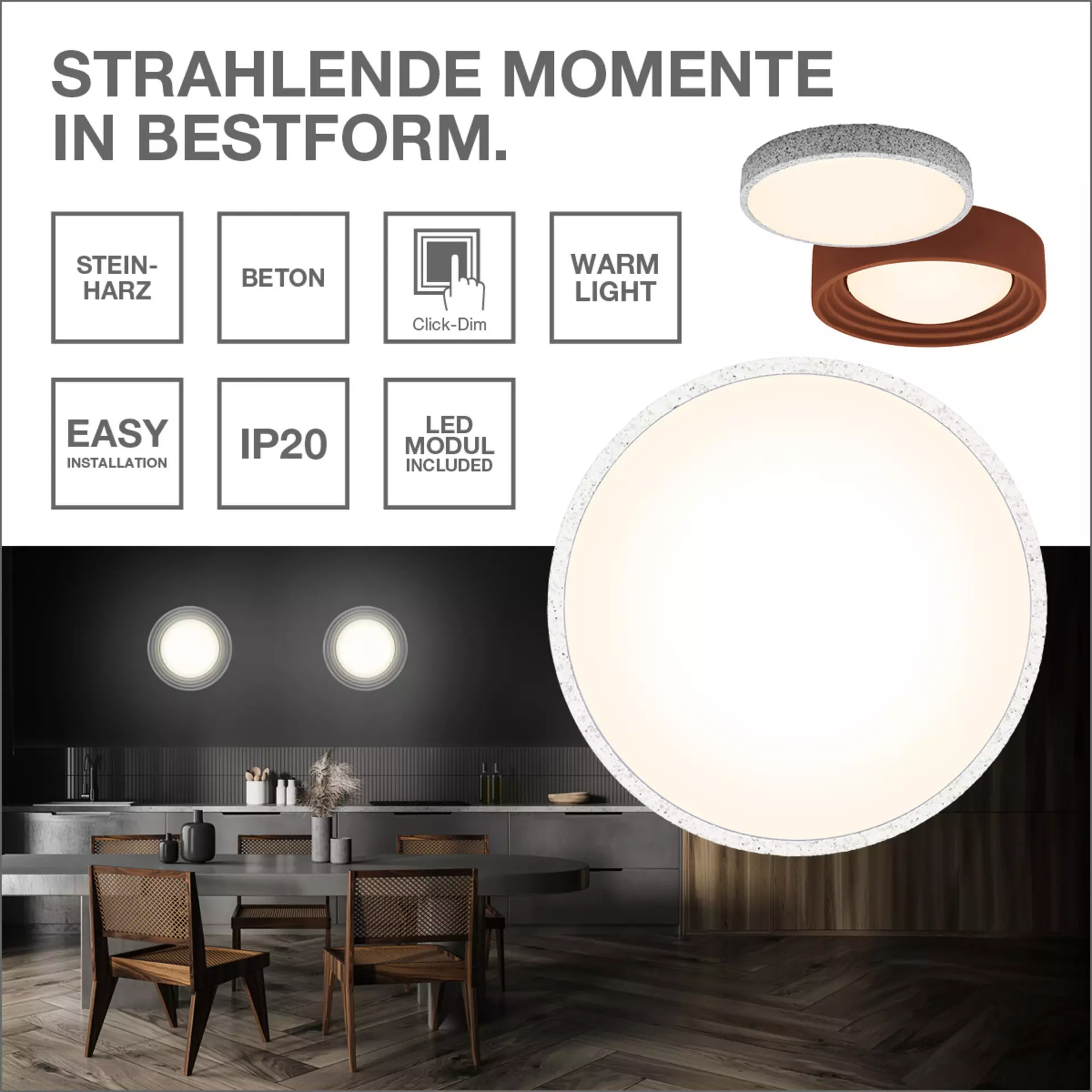 Deckenleuchte Yummy Ceiling OSRAM Stein 