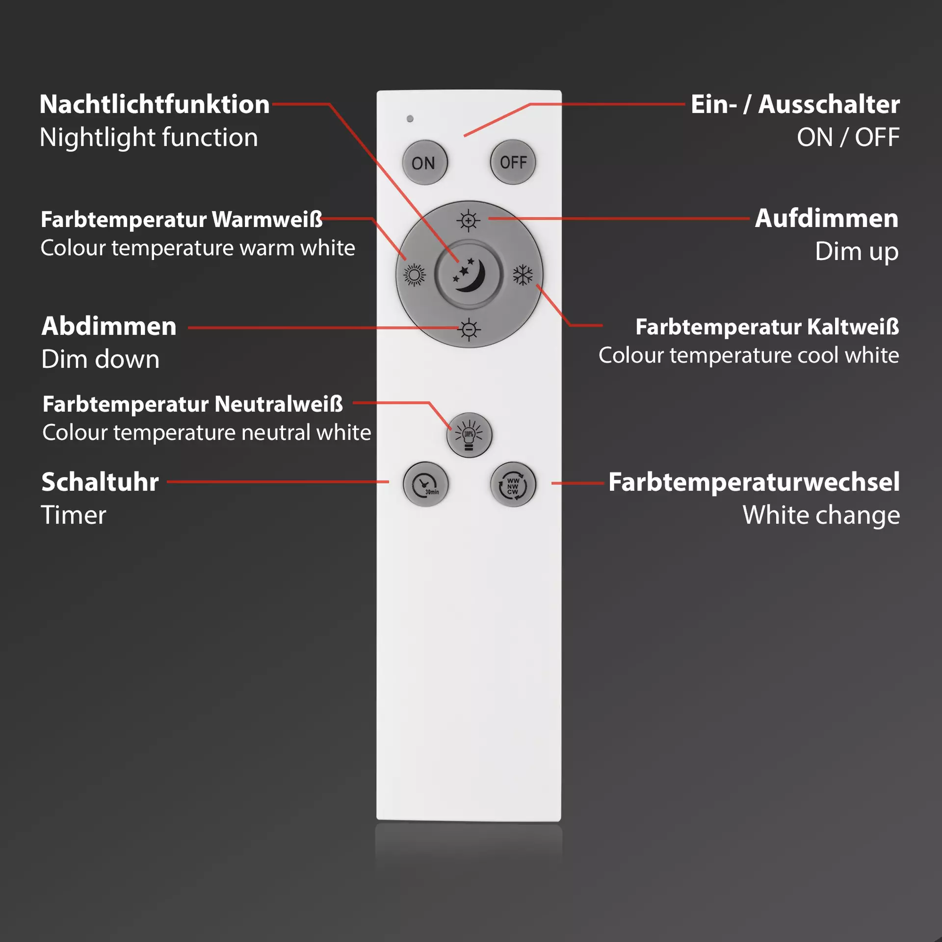 Deckenleuchte PIATTO Briloner Metall 78 x 6 x 18 cm
